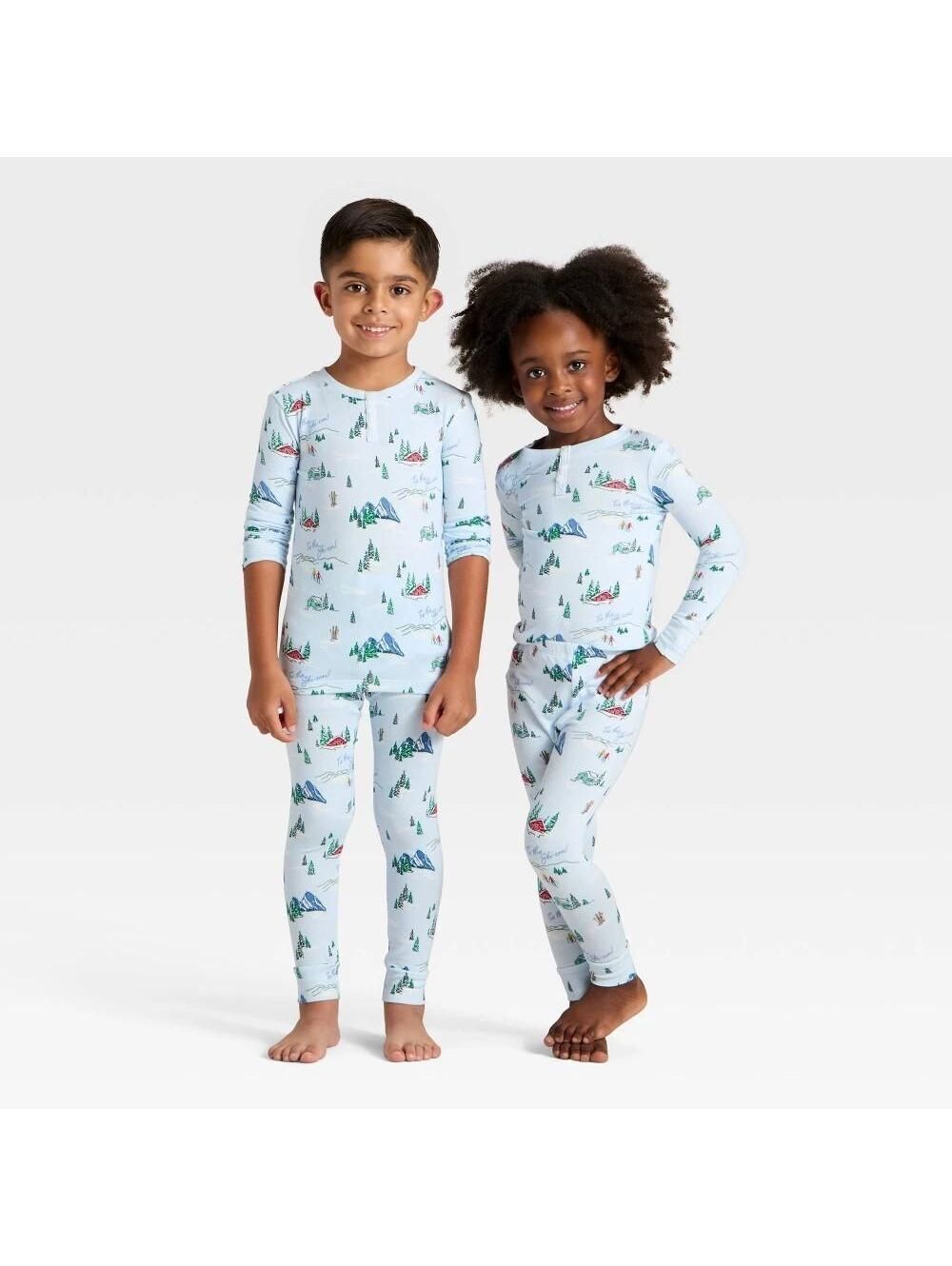 Cozy Knit Long Sleeve Shirt and Pants - Wondershop™ Blue 2T